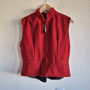 Schaefer Outfitter Ranchwear Red Wool Vest Made in USA Western Womens Size M